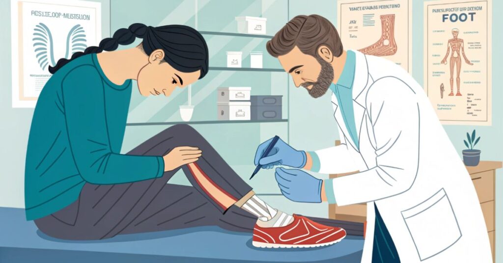 How can a podiatrist help with plantar fasciitis